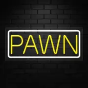 Pawn Neon Sign for Retail Displays | LED Flex Neon | 24"W x 10"H x 1"D