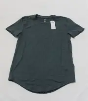 Gilly Hicks Men's Cozy Knit Curved Hem Crewneck T-Shirt LV5 Blue Size 2XS NWT