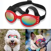 QUMY Dog Goggles Eye Wear Protection Waterproof Pet Sunglasses for Dogs about over 15 lbs