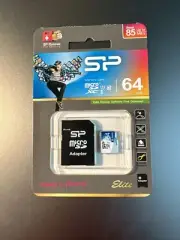 SP Rescue 64GB microSD Memory Card Elite with Adapter - New In Box