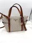 Michael Kors Sullivan Tote Bag Vanilla Acorn Chic Convertible Style Logo Tassel