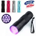 12 LED UV Counterfeit Light Torch Aluminum Blacklight Pet Urine Stain Detector