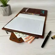 Leather Book Cover A5 Travel Journal Notebook Holder Diary Refillable Organizer