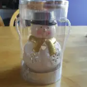 New Ceramic Snow Man Tea Light holder with 4 scented candles