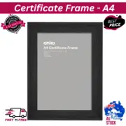 Certificate Frame - A4, Black Photo Picture Frame Art Work Display Frame* AU