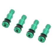 4x Bolt-in Car Motorcycle Aluminum Tubeless Wheel Tire Valve Stem Dust Cap Green