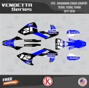 Graphics Kit for Husqvarna TX300, FX350, FX450 (2017-2018) Vendetta - Blue