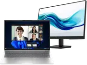 HP EliteBook 665 16 inch G11 Business Laptop, Silver + HP Series 3 Pro 23.8 inch FHD Monitor - 324pf