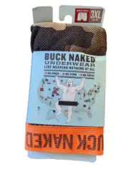 Duluth Trading Co. Men's Buck Naked Pattern Boxer Brief 3XL Iron Ore/Green Camo