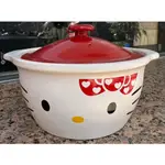 ♥小花花日本精品♥ HELLO KITTY 日本製造型陶瓷燉鍋 砂鍋 土鍋 湯鍋 多功能造型鍋 大臉圖樣 ~ 8