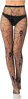 [HUUiWAA] Lace Patterned Fishnet Tights for Women Black Fishnets Leggings Lace Tights