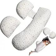 HEYInova Pregnancy Pillow,Baby Bub Maternity Pillow Support for Sleeping Pregnancy Pillow for HIPS Backs, Legs,Maternity Pillow with Detachable and Adjustable Pillow Cover