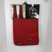 LUSH DECOR INSULATED GROMMET BLACKOUT CURTAINS SET OF 2 PANELS RED 52" X 84"