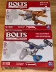 2 Sets of Bolts Building Toys Meccano/Spin Masters Helicopter & Biplane NIB 2017