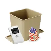 Waterproof Car Trash Can Garbage Bin Bag Organizer Portable Mocha with Trash Bag