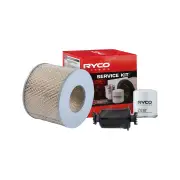 Ryco Oil Air Fuel Filter Service Kit for Toyota Landcruiser Prado RZJ95R 96-2002