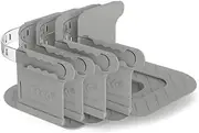 Bed Sheet Holders - 4pcs Lock Strip Clips, Detachable Straps Keep Fitted Sheets Tight for All Mattress Sizes, Easy Install (Gray)
