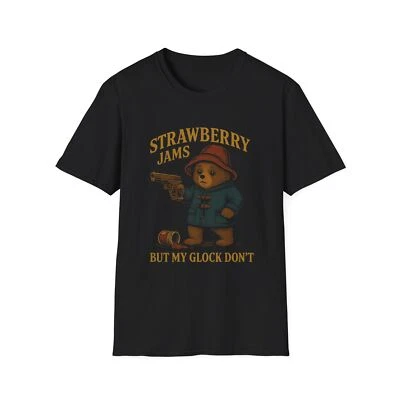Funny Graphic Tee Strawberry Jams Glock Don’t Meme T-Shirt