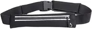 Slim Running Belt Pack for Men Women, Running Phone Holder Runners Pouch Waist Pack for Workout, Money Belt, Running Gear Accessories (Black, One Size)
