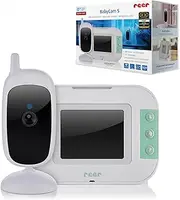 reer BabyCam S, Digital Video Baby Monitor, Interception-Proof FHSS Technology, 300 m Range, Night Vision, Intercom Function, Integrated Lullabies