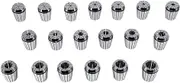 19 PCS ER32 Spring Collet, Spring Steel Collet Set, High Accuracy Lathe Tool Holder, Automatic Release Tapping Chuck, Engraving Machine Collet for CNC Milling
