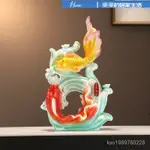 年年有魚 擺件 擺飾 錦鯉 裝飾品擺件 擺設品 擺設 擺飾品 年年有余辦公室錦鯉魚桌麵招財擺件玄關酒櫃如魚得水開業裝飾禮