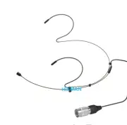 HIXMAN Black HM1 Headworn Mic For Audio Technica Transmitter Hirose 4P cW-Type