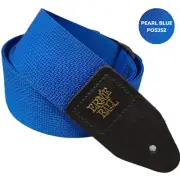 Ernie Ball PEARL BLUE Guitar Strap / Bass Strap 2" Wide With Leather Ends