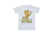 Guardians Of The Galaxy Boys Groot Dancing T-Shirt (White) - UTBI19508