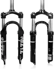 ZTZ 20 inch Folding Bike Suspension Fork-80mm Travel, 100mm Spacing Hub, 9mm QR, Crown Lockout Disc Brake Front Forks, Ideal for Folding Bike, BMX, Mountain Bike