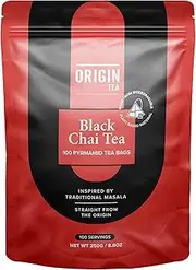 Origin Tea Black Chai Pyramid Black Tea Bags (100 Bags)