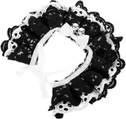EXHUMKY Cotton Lace Pet Bib Bell Stylish Dog Cat Collar Accessory Cotton Material for Daily Wear Special Occasions