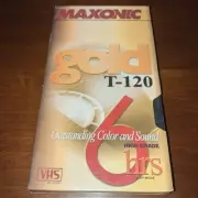Maxonic Gold T-120 6 hour blank VHS tape NEW