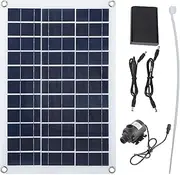 GRCFUMO 12V Solar Water Pump, Solar Water Fountain Pump, Solar Bath Fountain Pump, Solar Fountain Pump Low Noise for Bird Bath Pond Garden