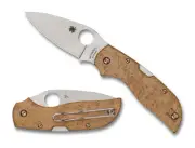 Spyderco Knives Chaparral Lockback Birdseye Maple Wood XHP C152WDP