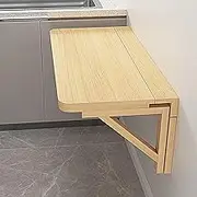 Folding Wall-Mounted Desk,Floating Table Space-Saving Drop Leaf Table with Brackets Fold Down Design for Easy Storage Perfect for Small Spaces(120x40cm(47.2x15.7in))
