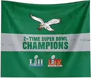 NORTHWEST Philadelphia Eagles Throwback Logo, 2-Time Super Bowl Champions Wall Hanging, 34 x 40 inches