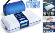 Cooling Travel & Camping Memory Foam Pillow for Sleeping,Contoured Support