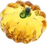Crystal Glass Paperweight Fall Ornaments Mini Pumpkins Small Pumpkin Mini Pumpkin Figurines Pumpkin Harvest Figurines Pumpkin Decorative Ornament Blown Glass Pumpkins Yellow