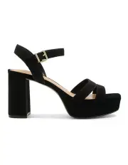 [Dune London] Molten Heeled Sandal in Black Suede