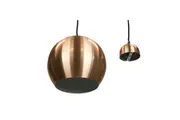 Ines Modern Spherical Cord Drop Metal Pendant Light Lamp - Copper.