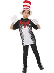 Cat in the Hat Kids Dr Seuss Inspired Book Week Costume