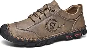 [Asifn] Men Vintage Leather Loafers Summer Casual Walking Shoes Driving Boat Moccasins