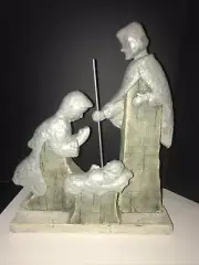 Rustic Modern Heavy Nativity Set Holy Family 16” Statue Joseph Mary Baby Jesus