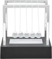 Balance Pendulum Ball Newtons Cradle Pendulum Balance Craft Lighting Calm Down Fidgets Reduce Anxiety Physics Science for Office and Home Desktop Decoration Black