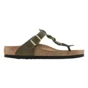 Birkenstock Women's Gizeh Braided Olive Green Size 36 Regular Leather Brand New