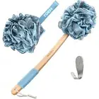 Back Long Shower Bath Scrubber Loofah For Bamboo Charcoal Fiber Infused Loufas