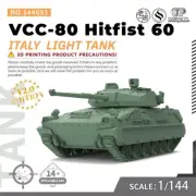 SS144693 V2.0 Military Model Kit Italy VCC-80 Hitfist 60 Light Tank 3D PRINTING