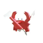 Amish Crafted Whirlybird Whirligig Garden Stake Wind Spinner - Crab
