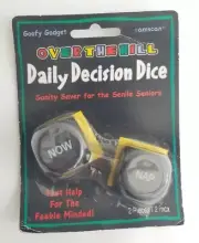 Senior Moments Daily Decision Dice Gag Gift Over the Hill Party Sanity Saver